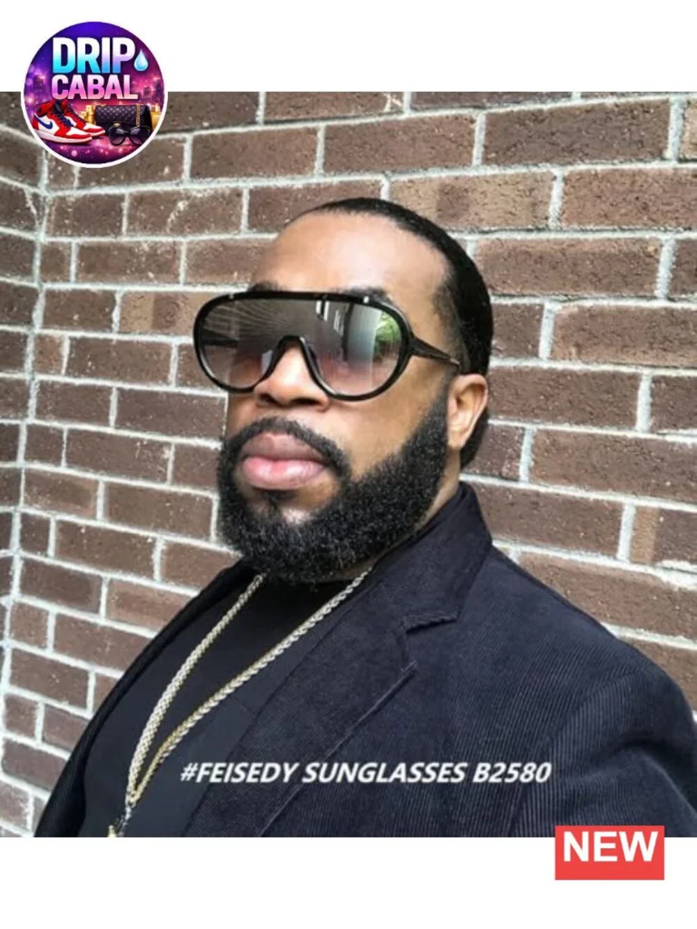 Oversized Sunglasses Women Men Round One Piece UV400